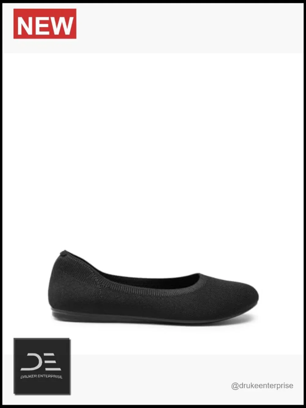 Foldable Knit Ballet Flats with Arch Support, Machine Washable